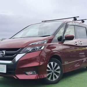 2017 Nissan Serena red hybrid used car Japan export