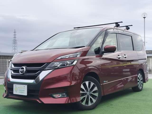 Ref:AUX-24217993 NISSAN SERENA 2017 1 2017 Nissan Serena red hybrid used car Japan export