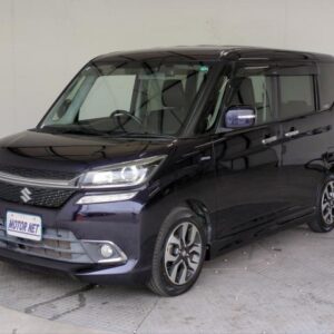 2017 Suzuki Solio Bandit purple hybrid used car Japan export