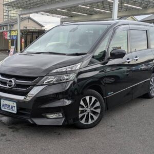 2018 Nissan Serena black hybrid used car Japan export