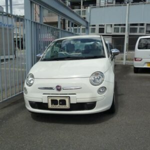 2014 Fiat 500 white gasoline used car Japan export