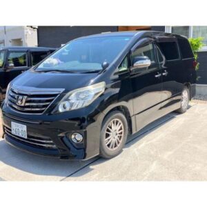 2012 Toyota Alphard black gasoline used car Japan export