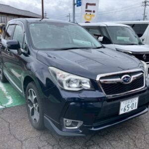 2014 Subaru Forester black gasoline used car Japan export
