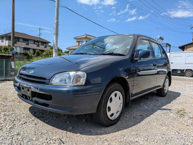 Ref:AUX-24244749 TOYOTA STARLET 1999 1 1999 Toyota Starlet blue gasoline used car Japan export