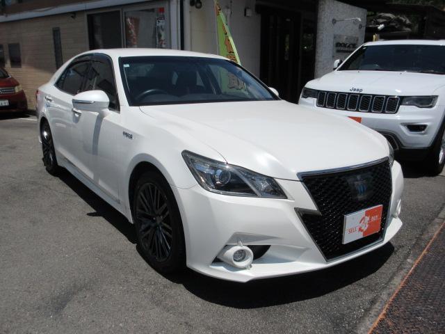 Ref:AUX-24244754 TOYOTA CROWN HYBRID 2014 1 2014 Toyota Crown Hybrid pearl gasoline used car Japan export