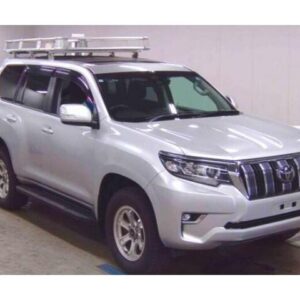 2018 Toyota Land Cruiser Prado silver diesel used car Japan export