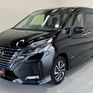 2021 Nissan Serena black hybrid used car Japan export