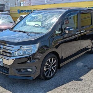 2014 Honda Stepwagon Spada black gasoline used car Japan export
