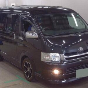 2008 Toyota Hiace Van black gasoline used car Japan export