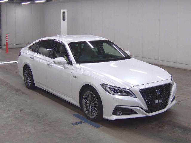 Ref:AUX-24265415 TOYOTA CROWN HYBRID 2021 1 2021 Toyota Crown Hybrid pearl gasoline used car Japan export