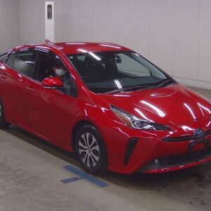 2020 Toyota Prius red gasoline used car Japan export