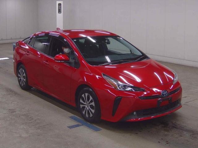Ref:AUX-24269611 TOYOTA PRIUS 2020 1 2020 Toyota Prius red gasoline used car Japan export