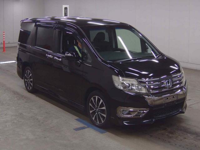 Ref:AUX-24279741 HONDA STEPWAGON SPADA 2013 1 2013 Honda Stepwagon Spada black gasoline used car Japan export