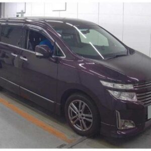 2012 Nissan Elgrand black gasoline used car Japan export
