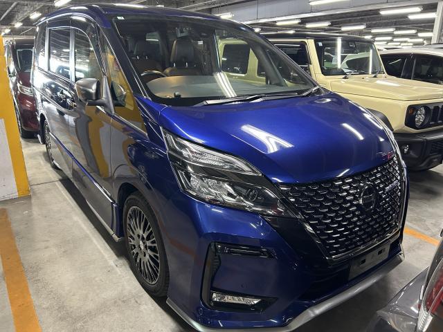 Ref:AUX-24280823 NISSAN SERENA 2021 1 2021 Nissan Serena blue hybrid used car Japan export