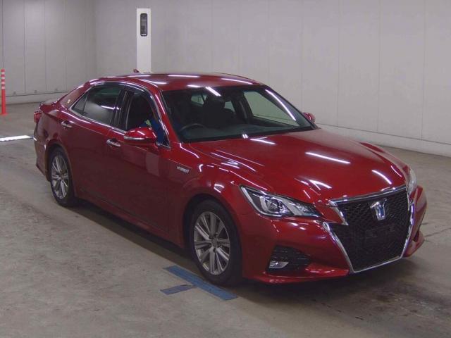Ref:AUX-24280878 TOYOTA CROWN HYBRID 2015 1 2015 Toyota Crown Hybrid wine gasoline used car Japan export