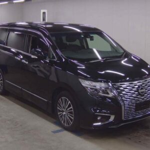 2023 Nissan Elgrand black gasoline used car Japan export