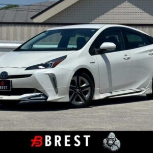 2019 Toyota Prius white hybrid used car Japan export