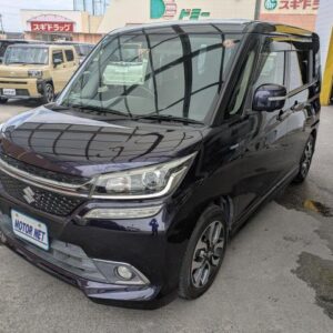 2017 Suzuki Solio Bandit purple hybrid used car Japan export