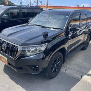 2021 Toyota Land Cruiser Prado black diesel used car Japan export