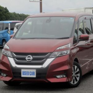 2017 Nissan Serena red gasoline used car Japan export