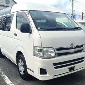 2012 Toyota Hiace Van white gasoline used car Japan export