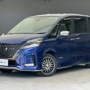 2022 Nissan Serena blue gasoline used car Japan export