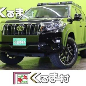 2023 Toyota Land Cruiser Prado black gasoline used car Japan export