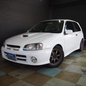 1999 Toyota Starlet white gasoline used car Japan export