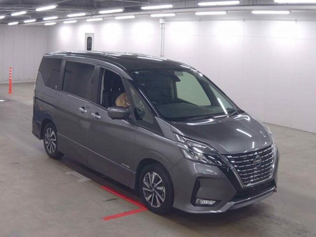 Ref:AUX-24319730 NISSAN SERENA 2019 1 2019 Nissan Serena gray gasoline used car Japan export