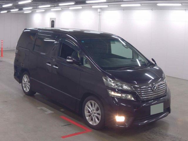 Ref:AUX-24320126 TOYOTA VELLFIRE 2008 1 2008 Toyota Vellfire purple gasoline used car Japan export