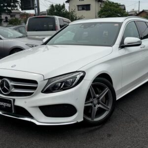 2017 Mercedes Benz C-Class Stationwagon white gasoline used car Japan export