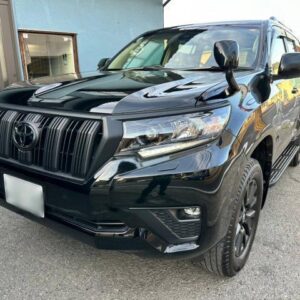 2023 Toyota Land Cruiser Prado black gasoline used car Japan export