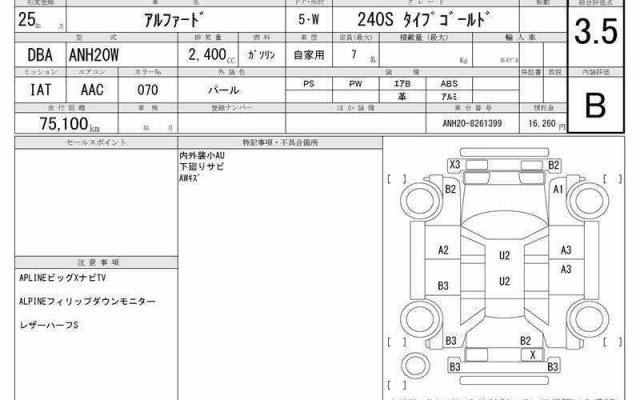 Ref:AUX-24321268 TOYOTA ALPHARD 2013 7 Ref:AUX-24321268 TOYOTA ALPHARD 2013 - Image 7