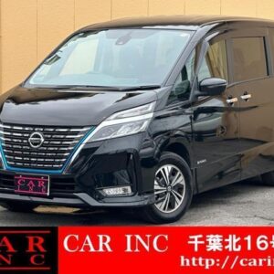 2020 Nissan Serena black hybrid used car Japan export