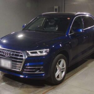 2018 Audi Q5 blue gasoline used car Japan export