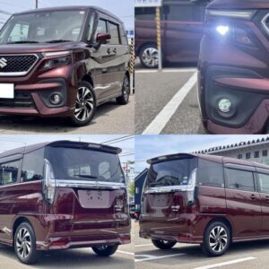 2021 Suzuki Solio Bandit wine gasoline used car Japan export
