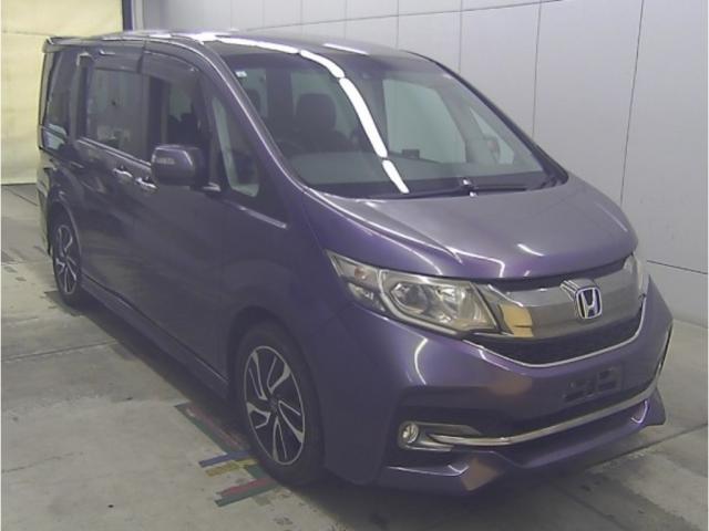 Ref:AUX-24345823 HONDA STEPWAGON SPADA 2015 1 2015 Honda Stepwagon Spada purple gasoline used car Japan export
