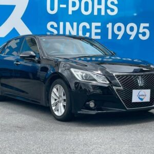 2014 Toyota Crown Hybrid black gasoline used car Japan export