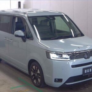 2022 Honda Stepwagon blue gasoline used car Japan export