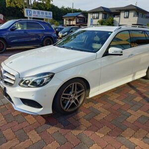 2013 Mercedes Benz E-Class Stationwagon white gasoline used car Japan export