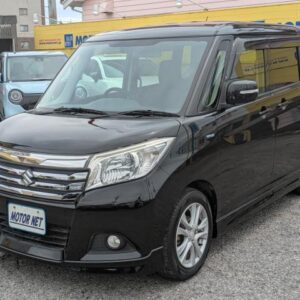 2016 Suzuki Solio black hybrid used car Japan export