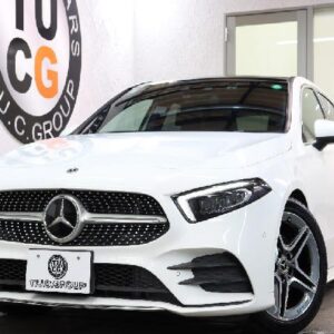2018 Mercedes Benz A-Class white gasoline used car Japan export