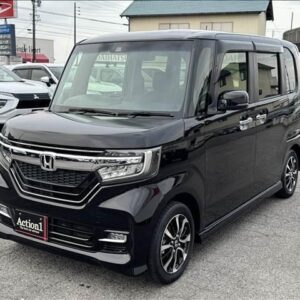 2019 Honda N-Box Custom black gasoline used car Japan export