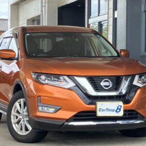 2017 Nissan X-Trail orange hybrid used car Japan export