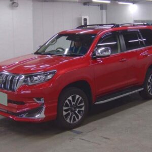 2023 Toyota Land Cruiser Prado red diesel used car Japan export