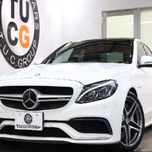 2015 Mercedes Benz C-Class white gasoline used car Japan export