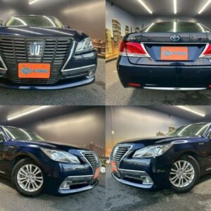 2015 Toyota Crown Hybrid blue gasoline used car Japan export