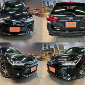 2017 Toyota Corolla Fielder black gasoline used car Japan export