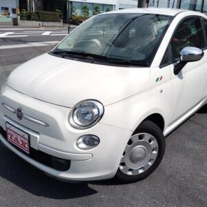 2014 Fiat 500 white gasoline used car Japan export